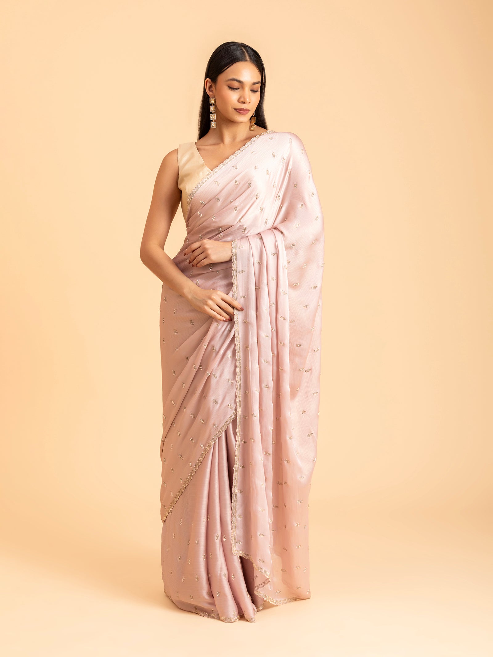Blush Starburst Saree