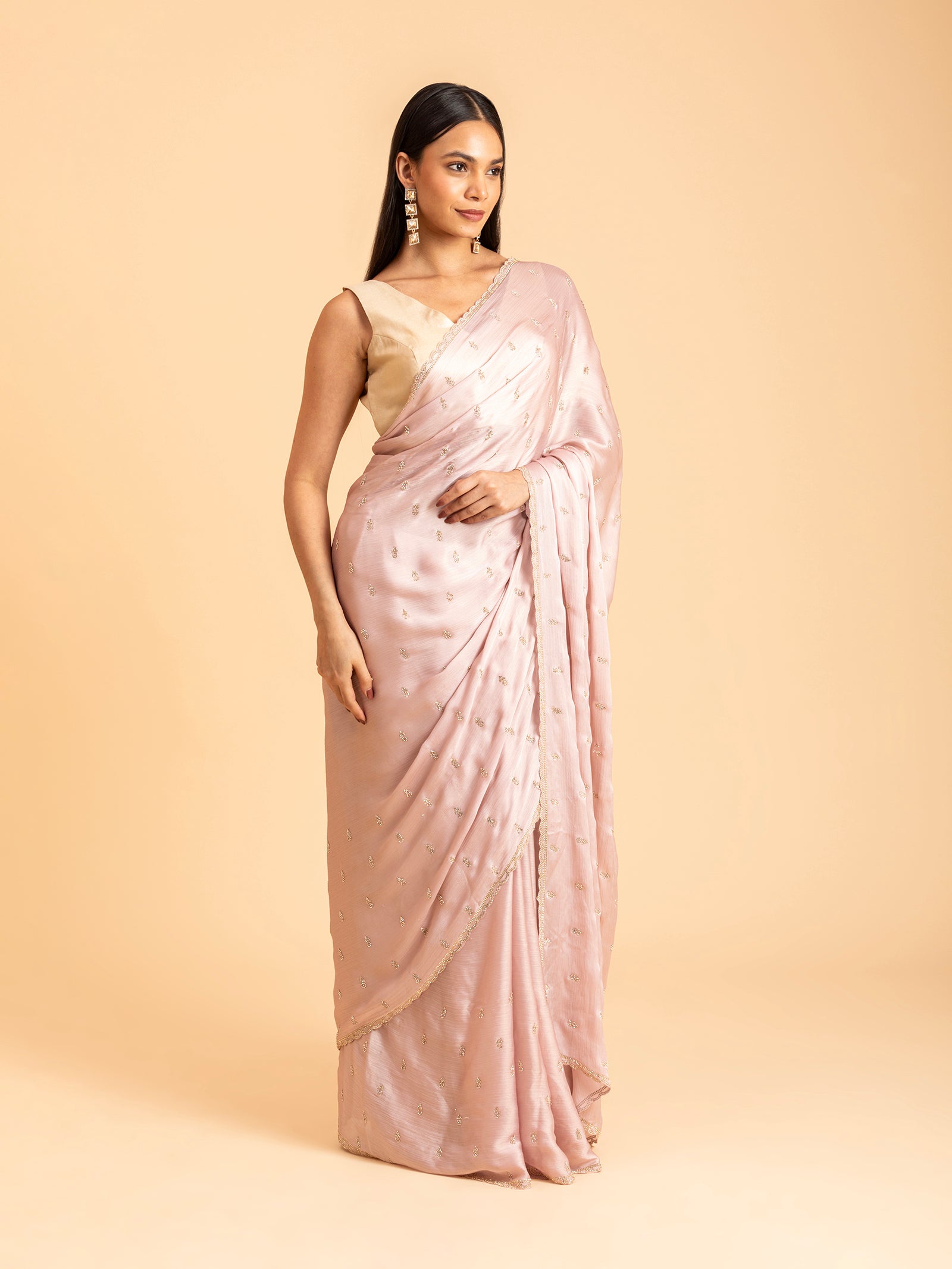 Blush Starburst Saree