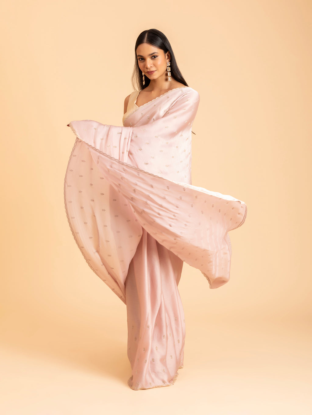 Blush Starburst Saree