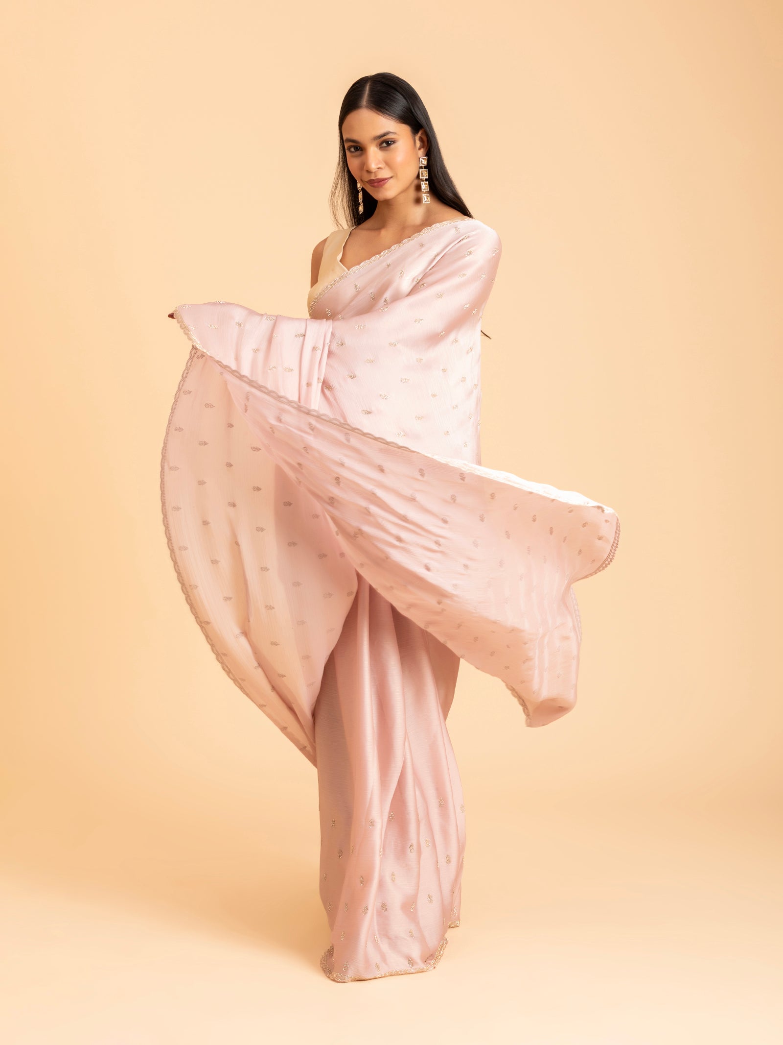 Blush Starburst Saree