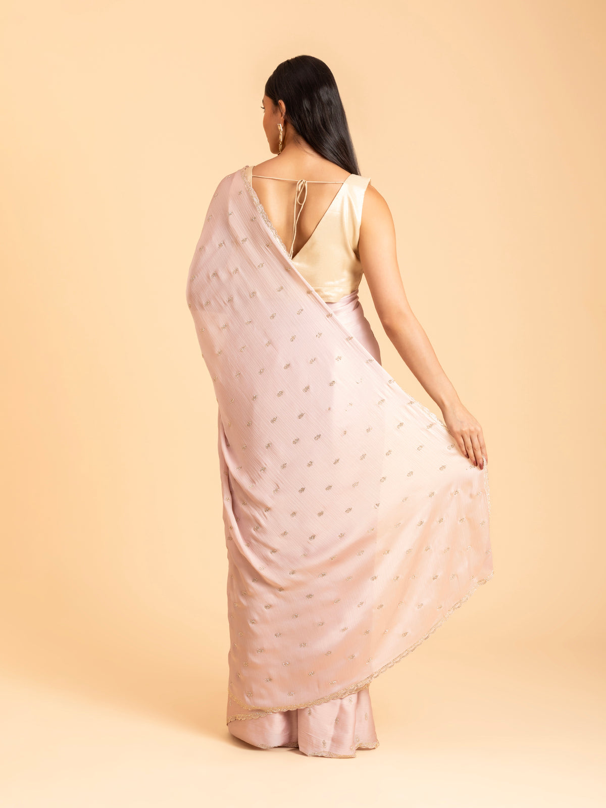 Blush Starburst Saree