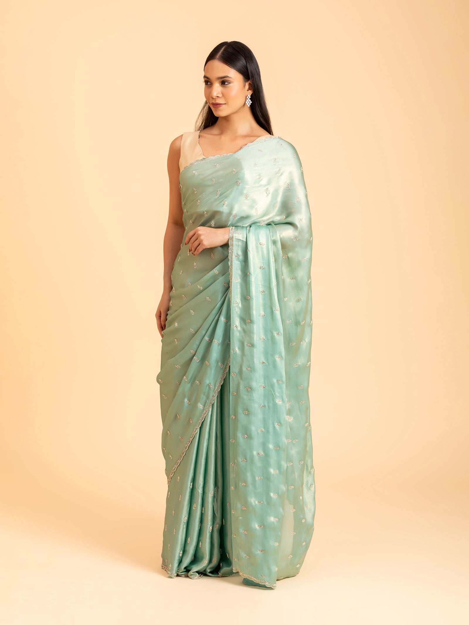 Seafoam Glace Saree