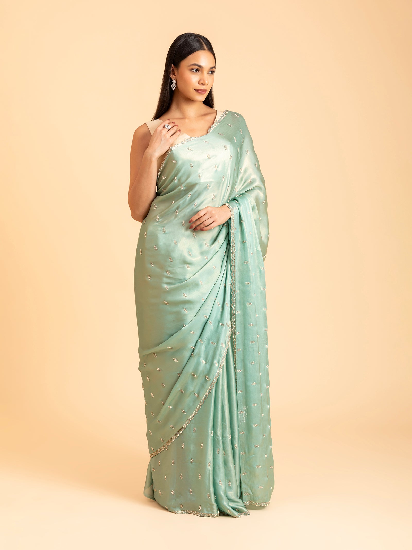 Seafoam Glace Saree