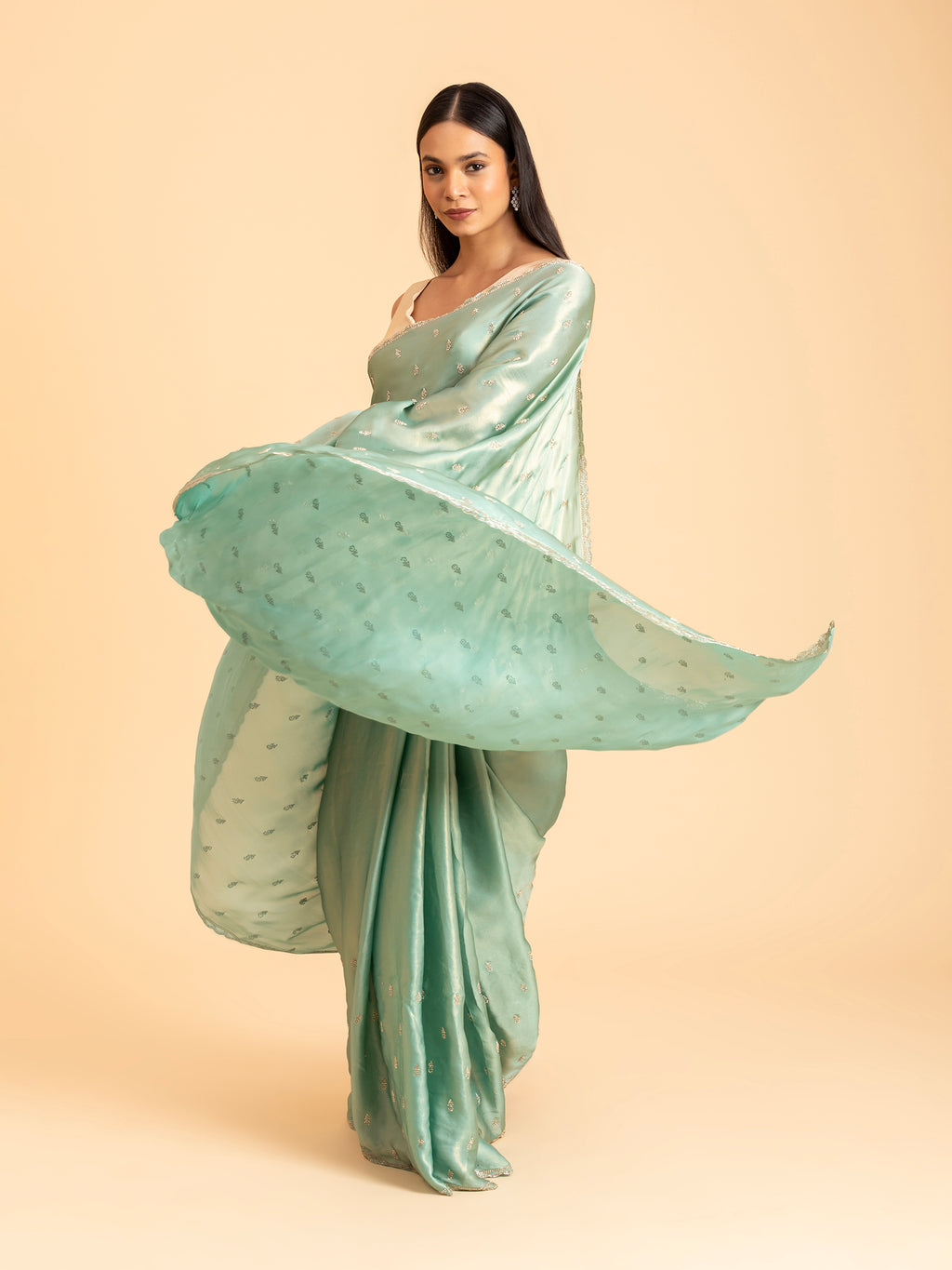 Seafoam Glace Saree