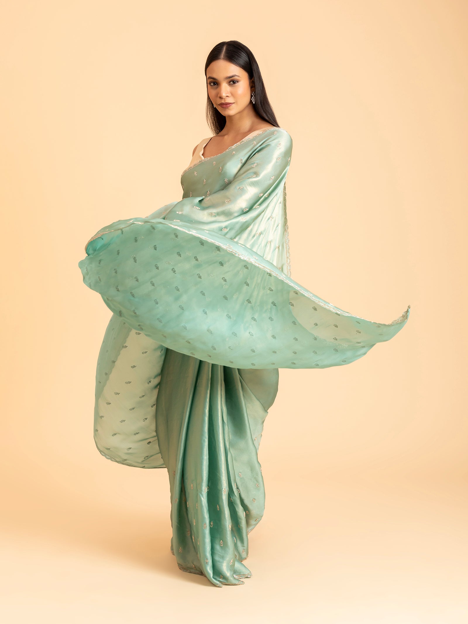 Seafoam Glace Saree