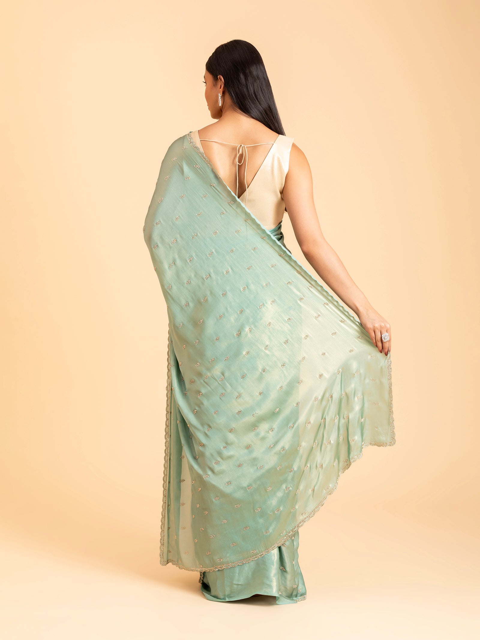 Seafoam Glace Saree
