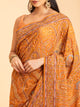 Saffron Tonal Mosaic Saree