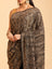 Charcoal Black Paisley Filigree Saree