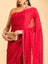 Crimson Red Stripe Saree
