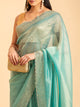 Aquamarine Luster Scalloped Saree