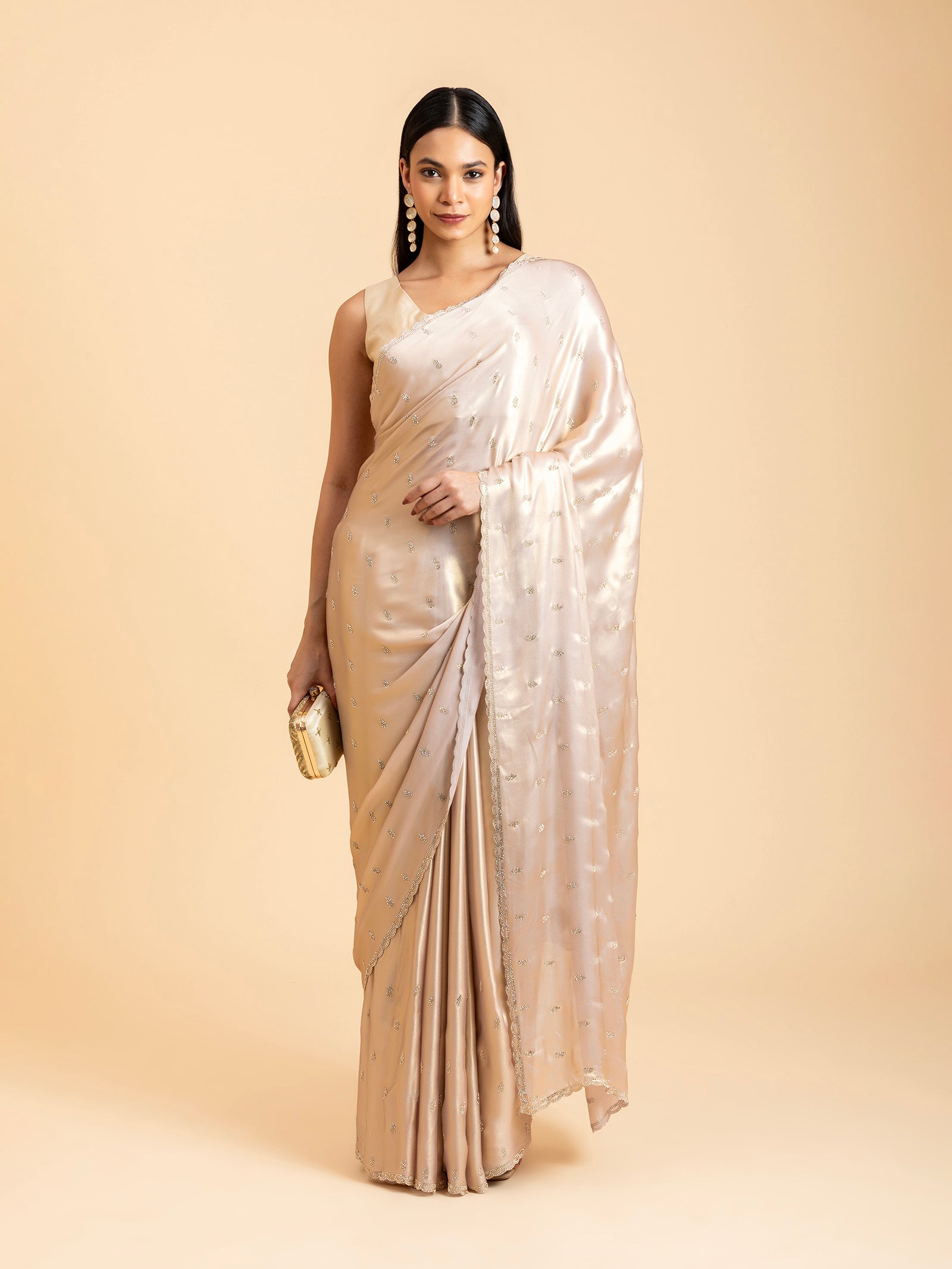 Vanilla Silk Luster Saree