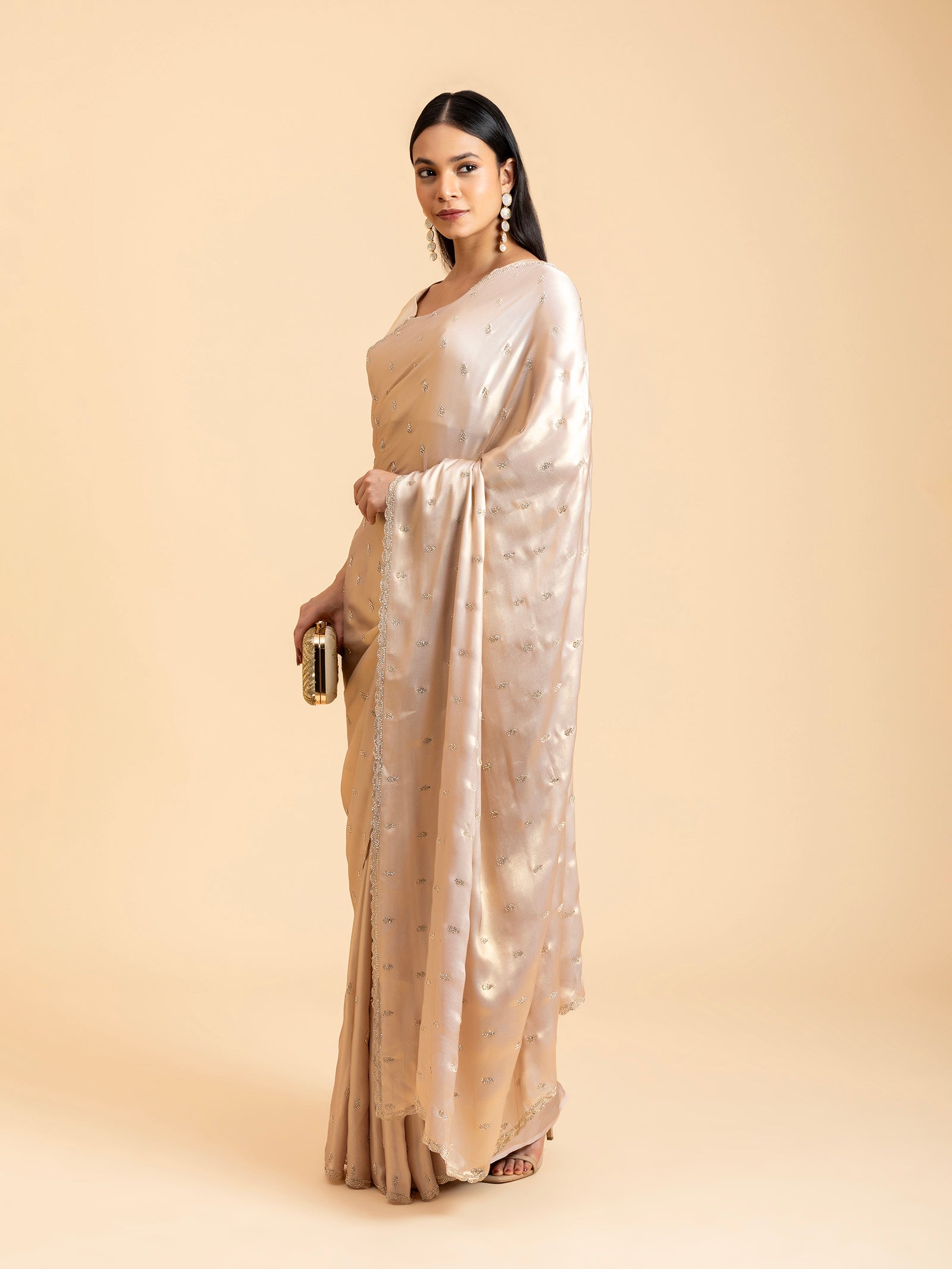 Vanilla Silk Luster Saree