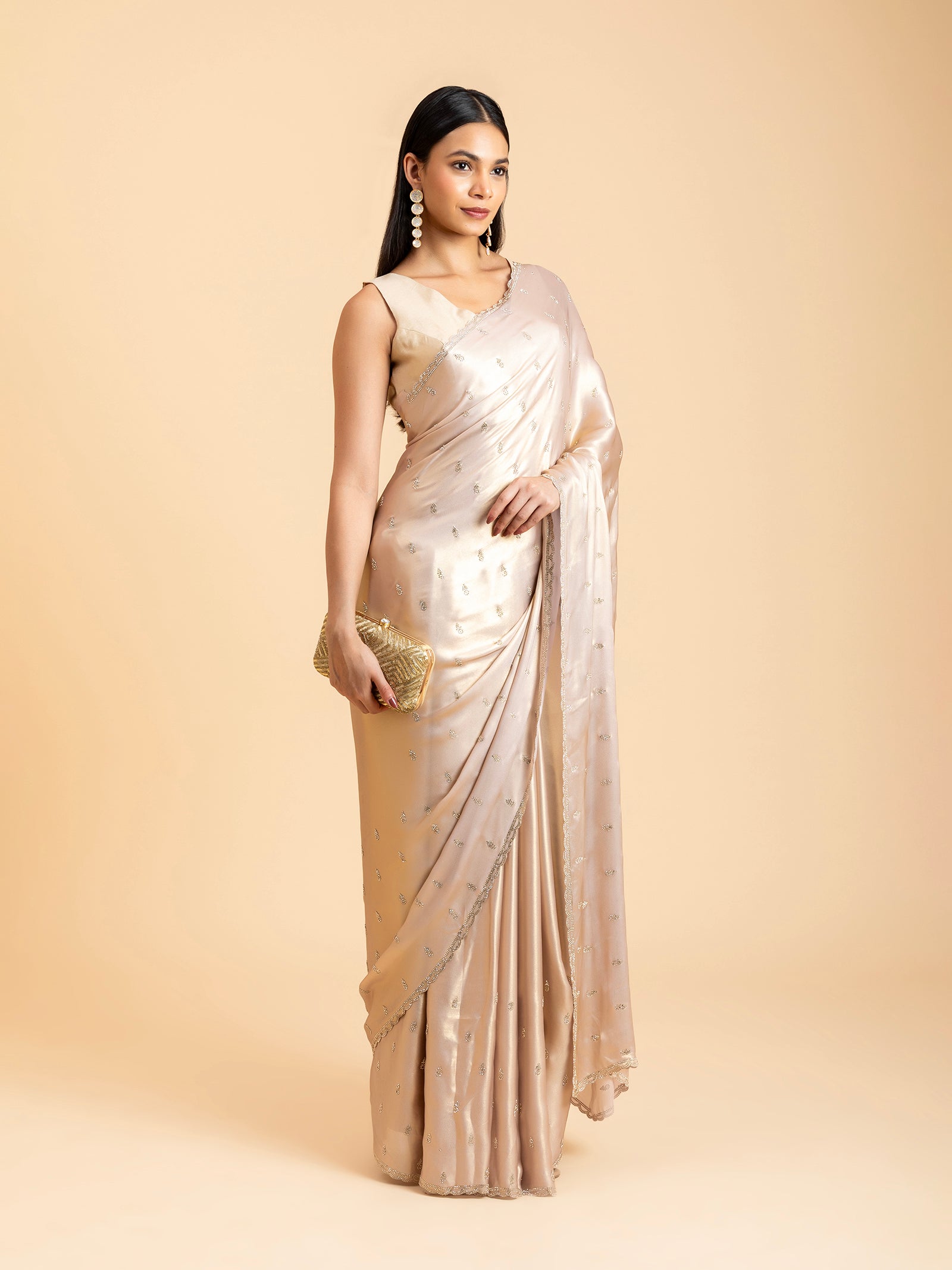 Vanilla Silk Luster Saree