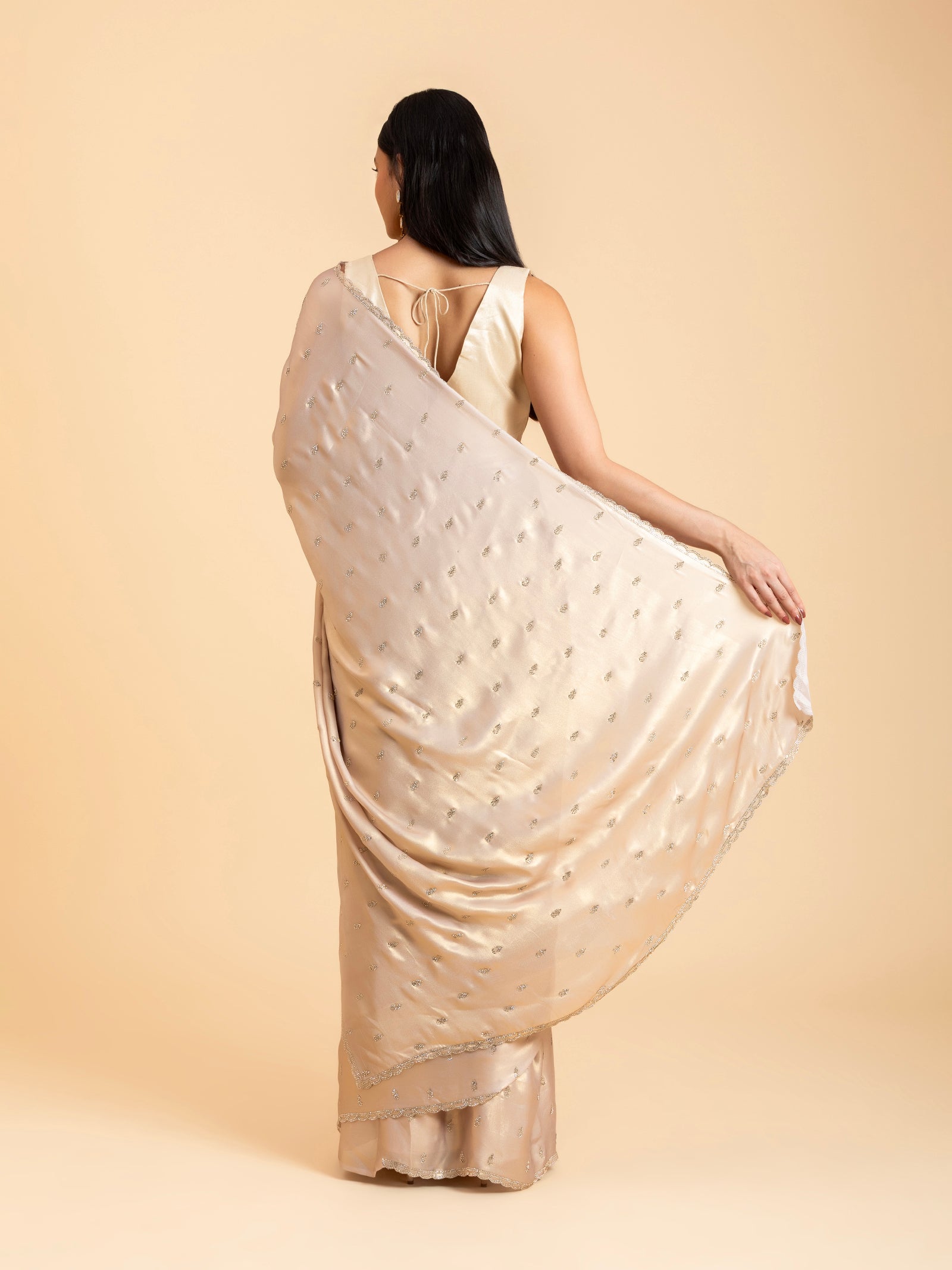 Vanilla Silk Luster Saree