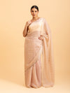 Champagne Gold Stripe Saree