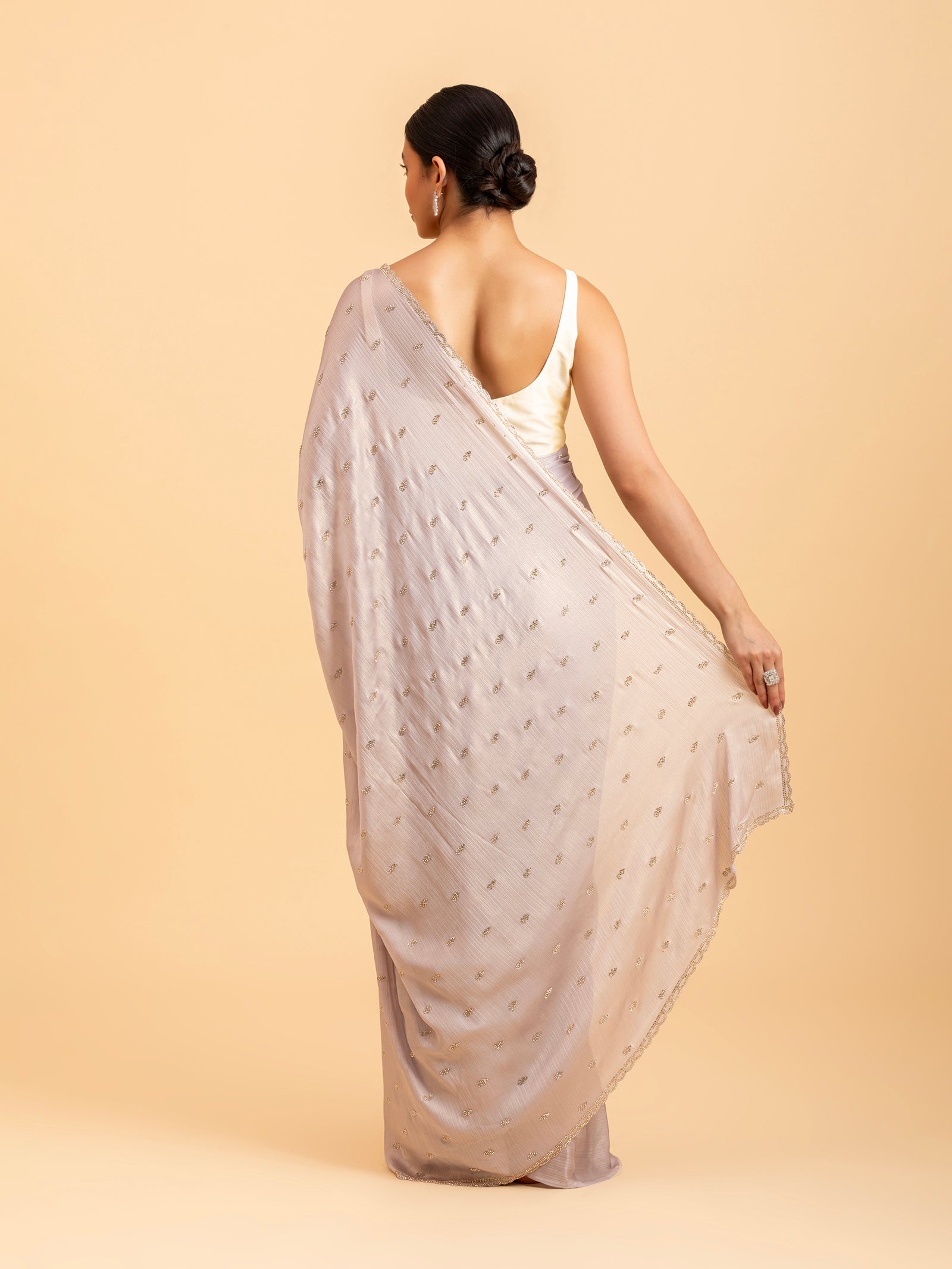 Lavender Starburst Saree