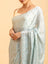 Ice Blue Starburst Saree