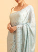 Ice Blue Starburst Saree