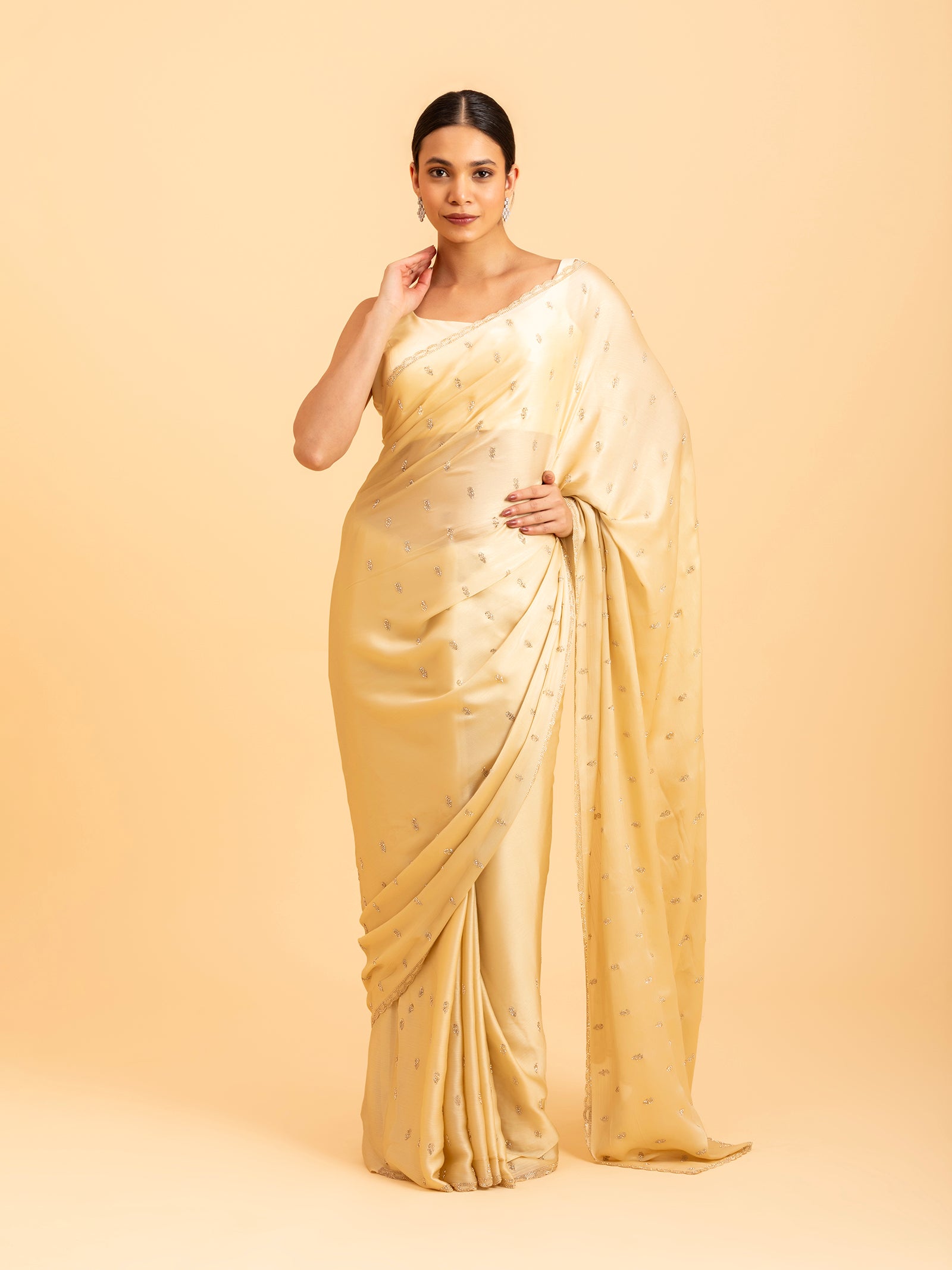Gold Starburst Saree