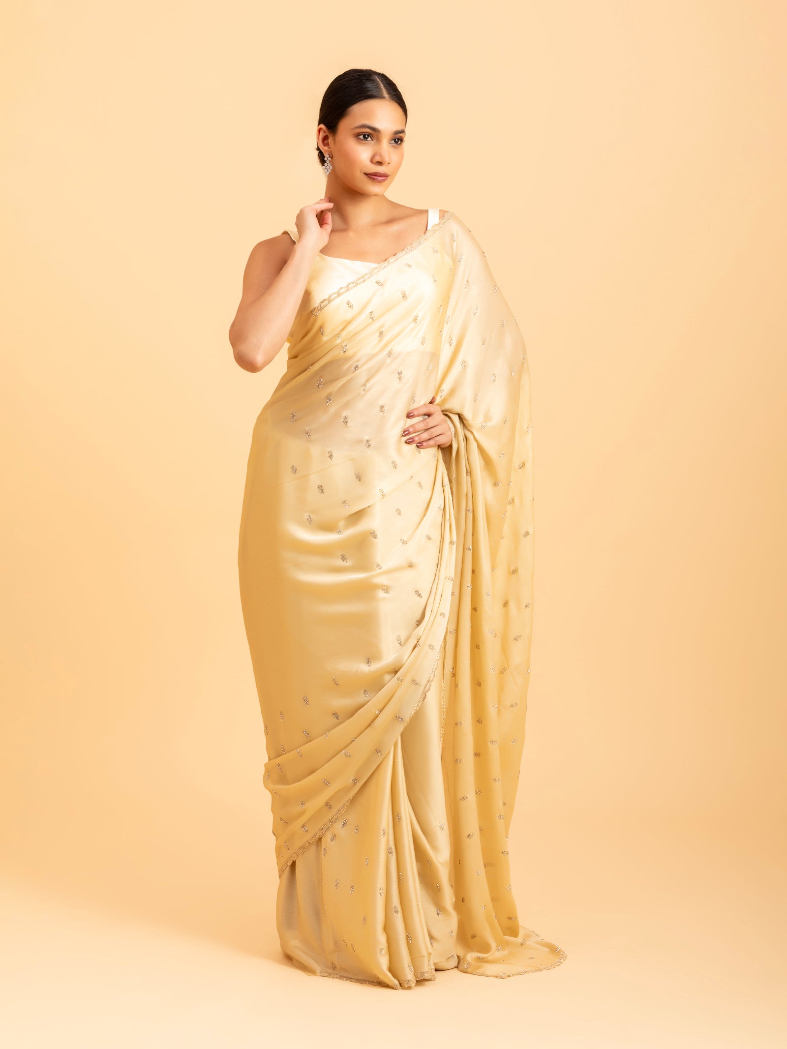 Gold Starburst Saree