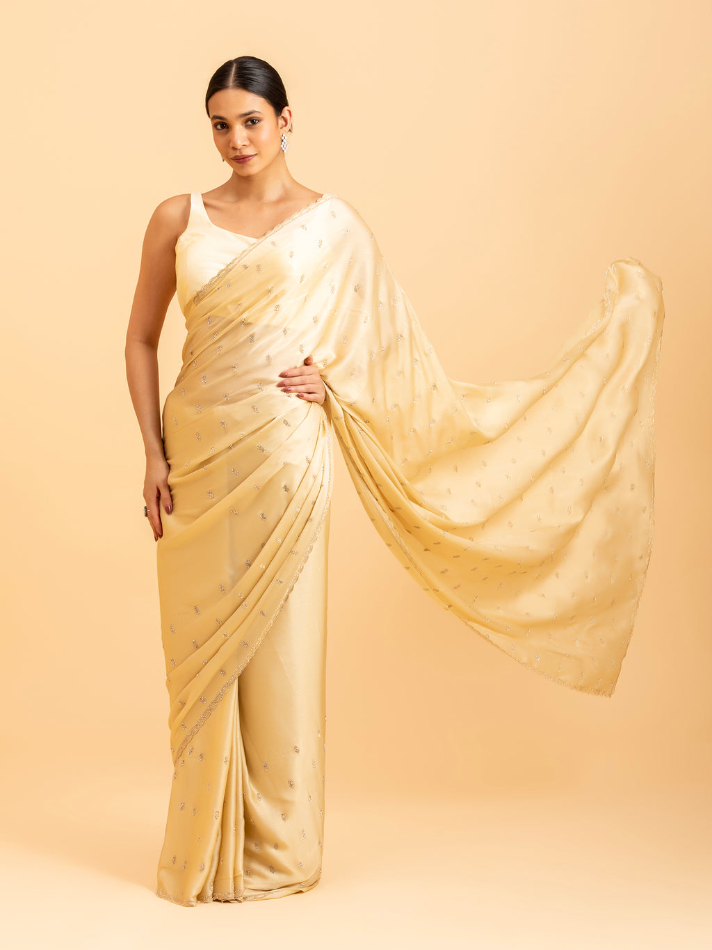 Gold Starburst Saree