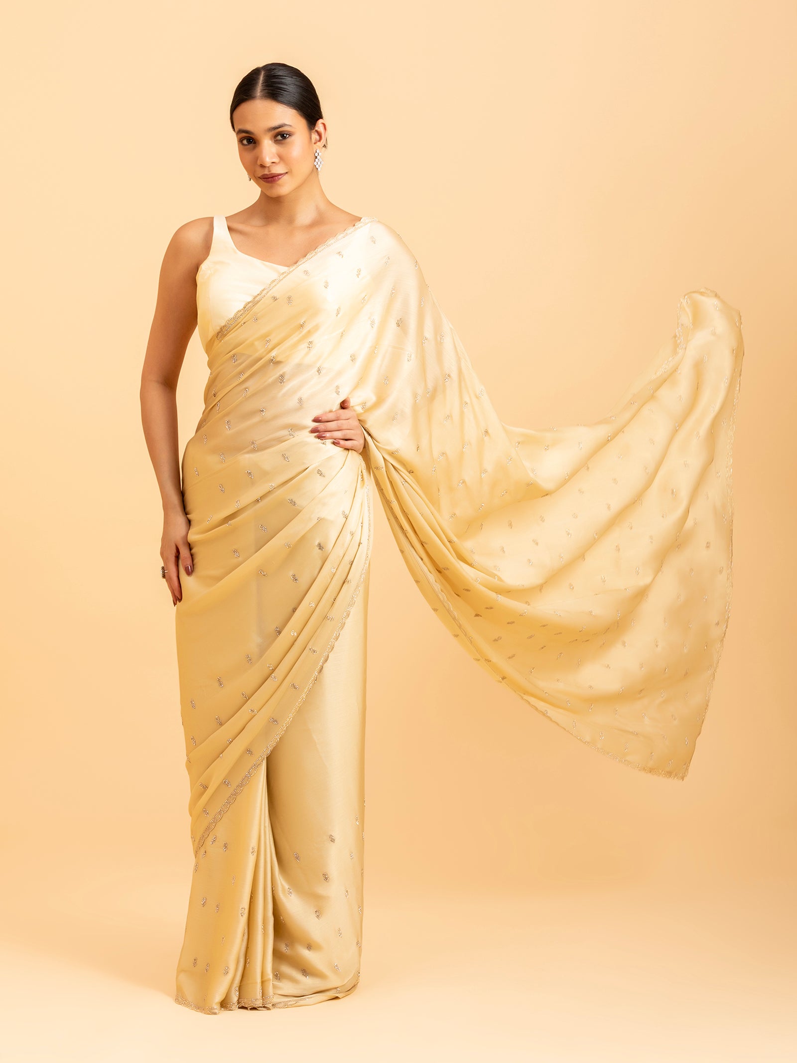 Gold Starburst Saree