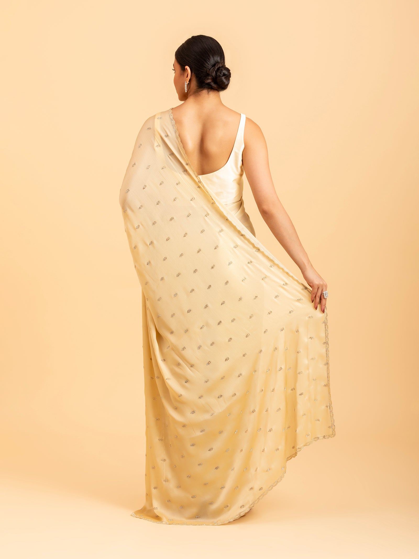 Gold Starburst Saree