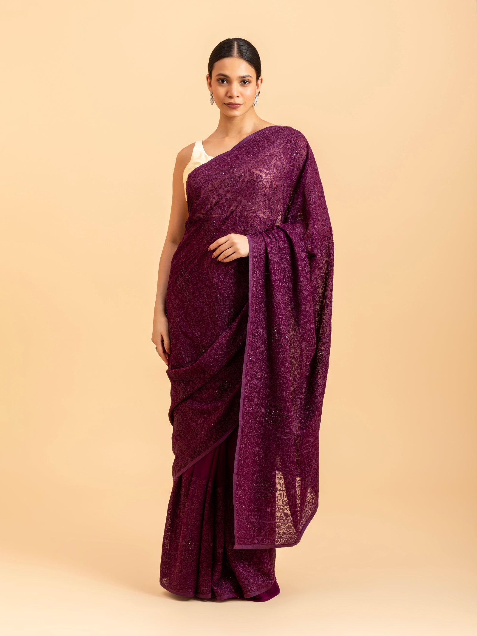 Mulberry Orchard Embroidery Saree