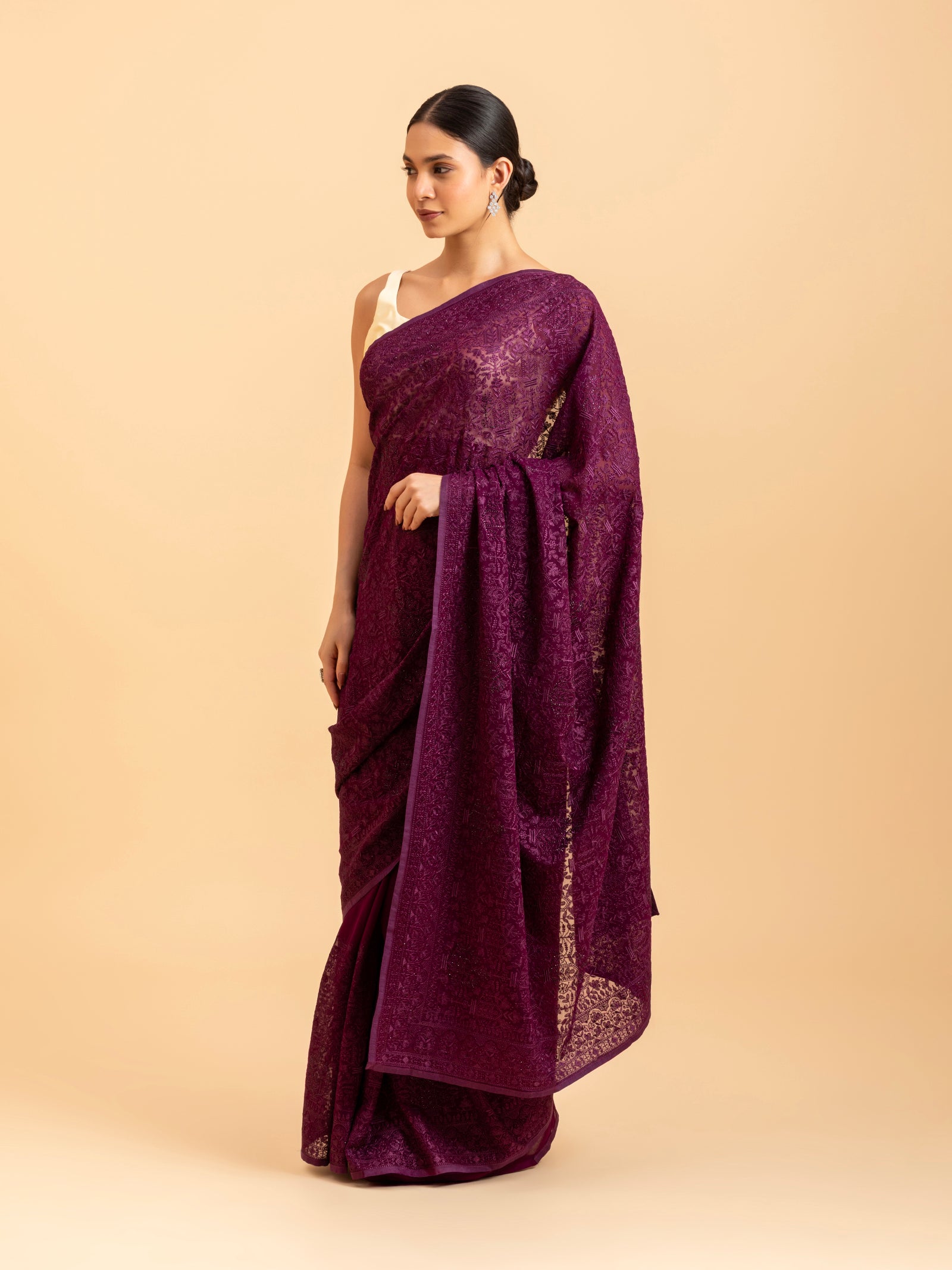 Mulberry Orchard Embroidery Saree