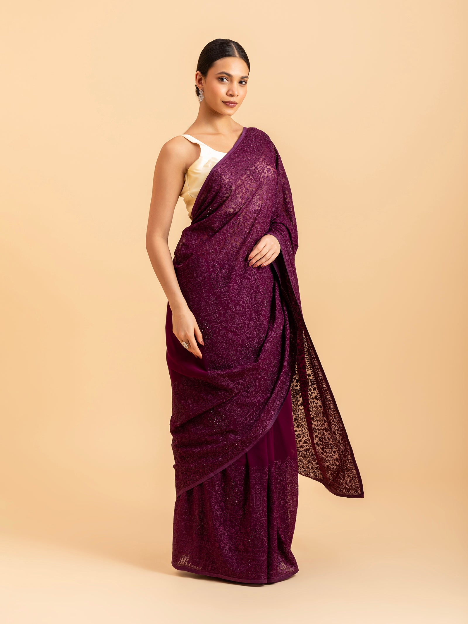 Mulberry Orchard Embroidery Saree