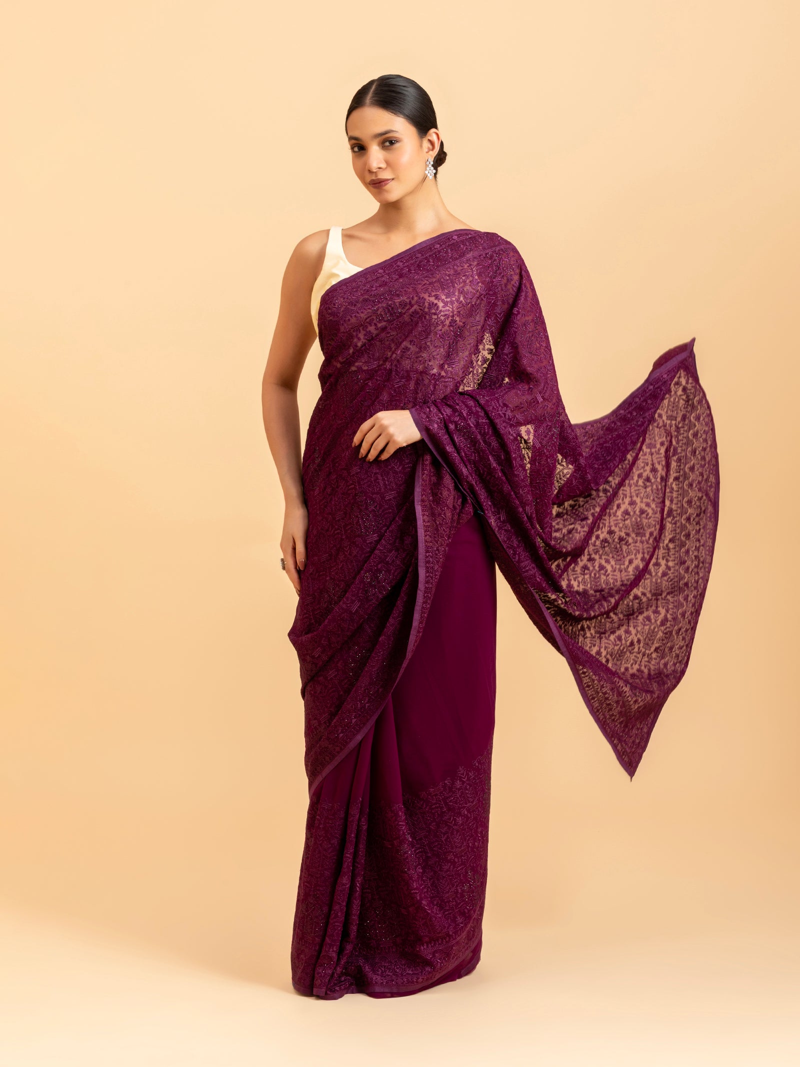 Mulberry Orchard Embroidery Saree