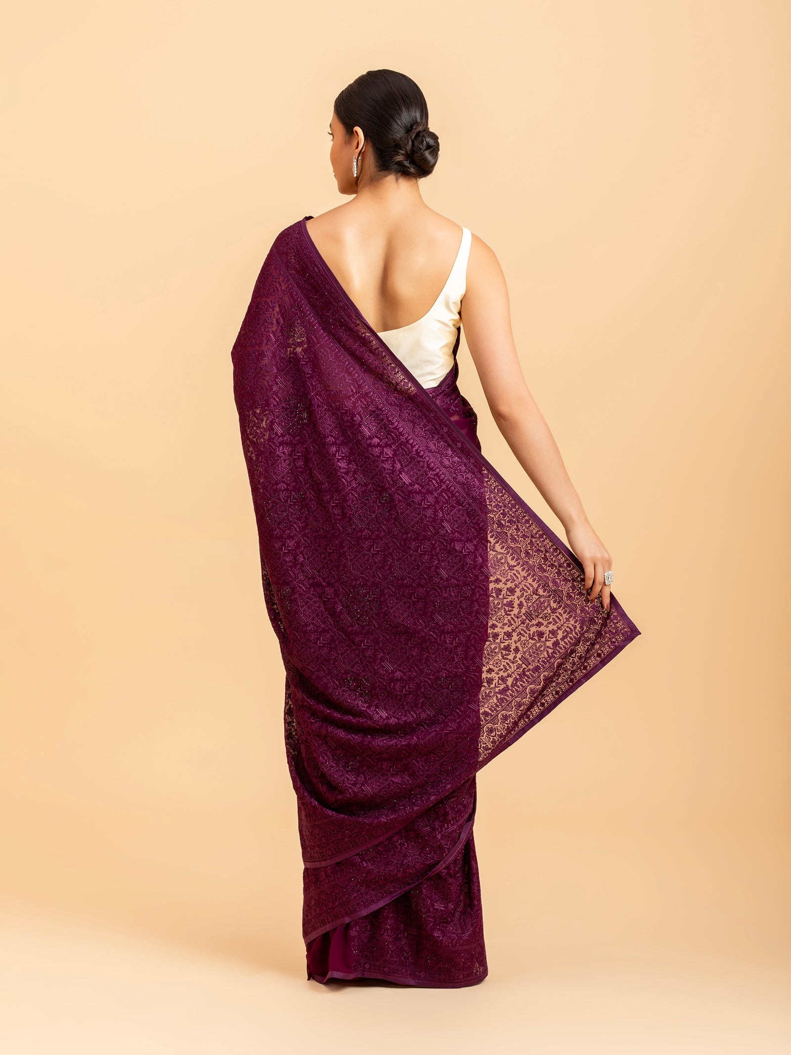 Mulberry Orchard Embroidery Saree