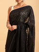 Noir Botanical Shadow Saree