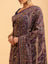 Velvet Plum Kashmiri Paisley Saree