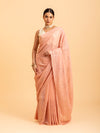 Peach Petal Embroidery Saree