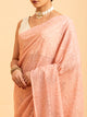 Peach Petal Embroidery Saree