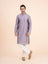 Lavender Motif Kurta Set