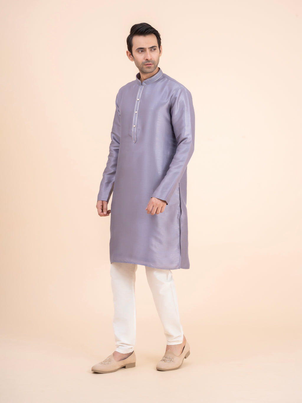 Periwinkle Solid Kurta Set