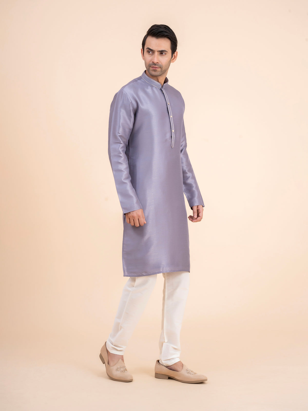 Periwinkle Solid Kurta Set