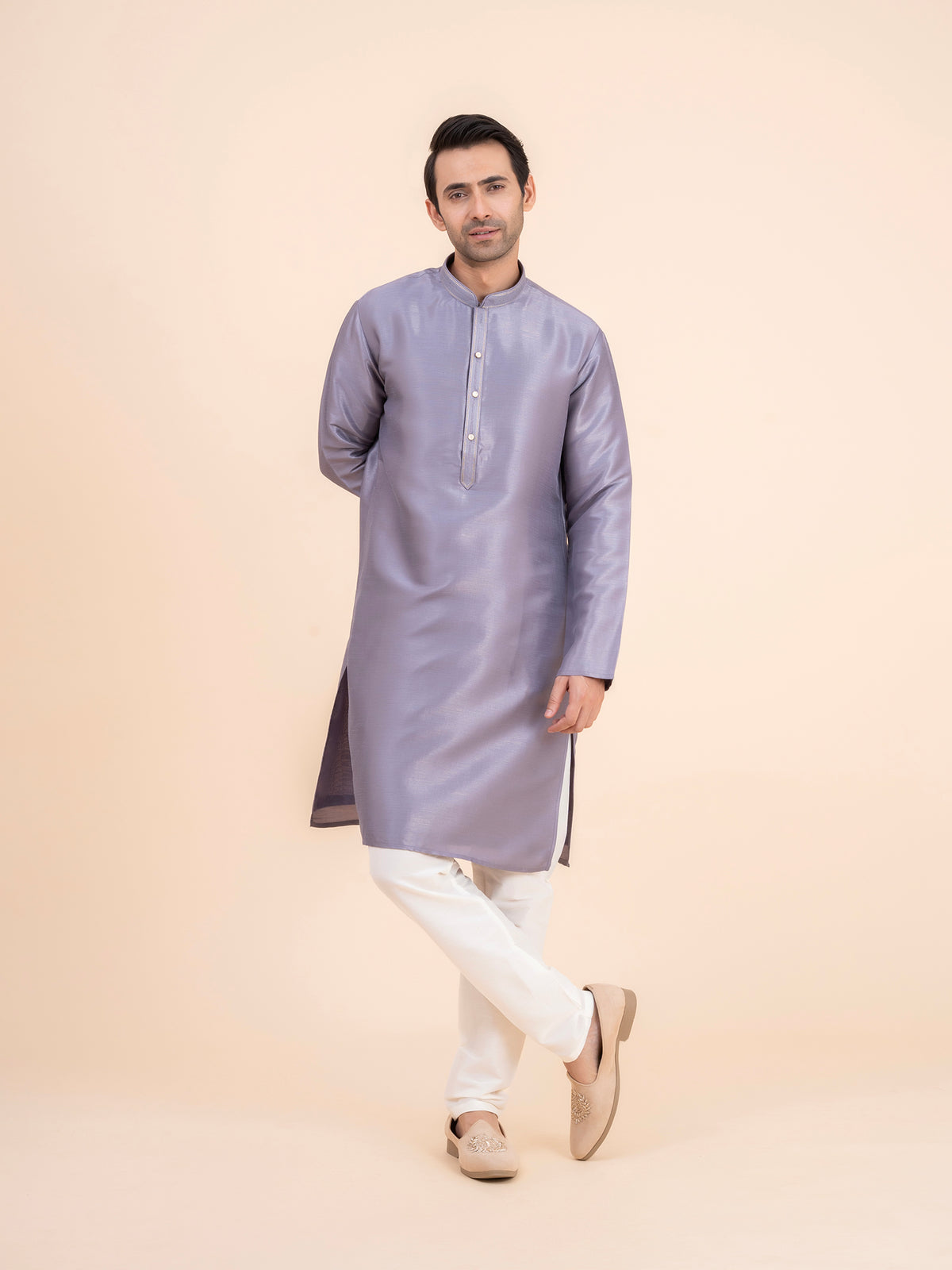 Periwinkle Solid Kurta Set