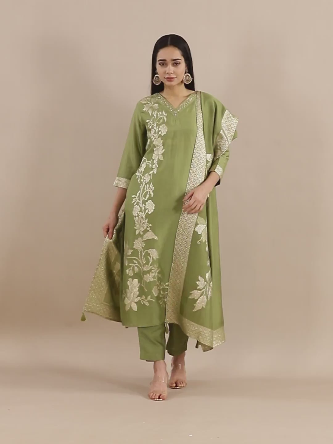 Mint Floral Suit Set