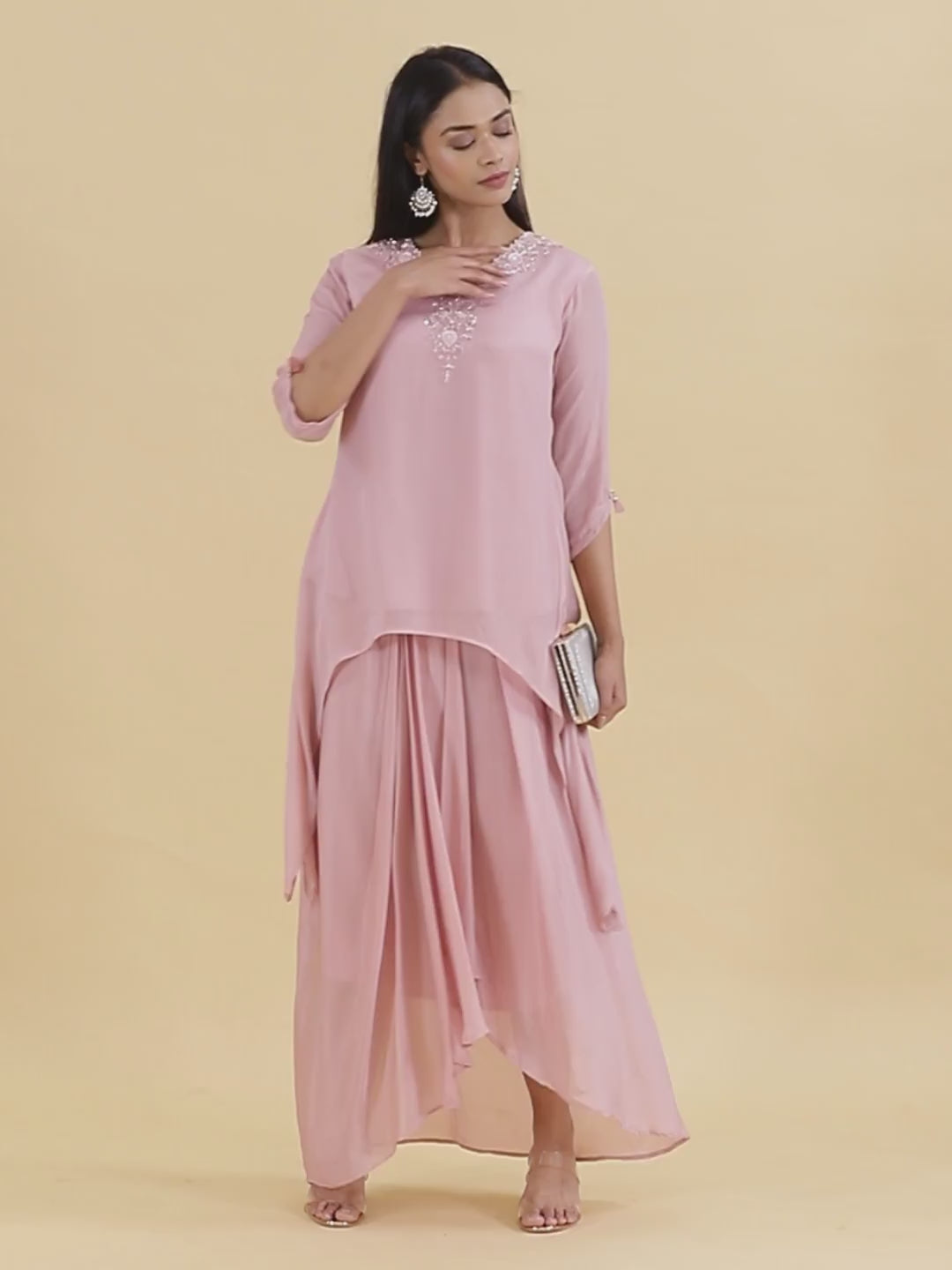 Soft Pink Layered Co-ord Set